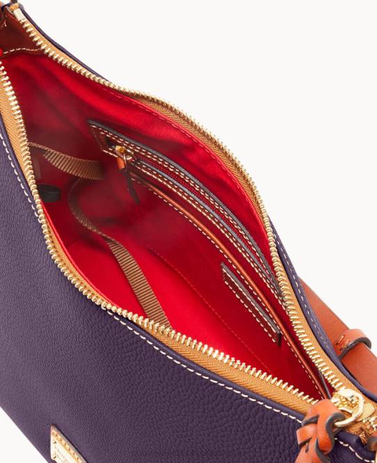 Dooney & Bourke småsten korn hobo JV0J3057 poser blomme vin