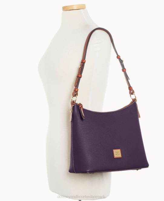 Dooney & Bourke småsten korn hobo JV0J3057 poser blomme vin