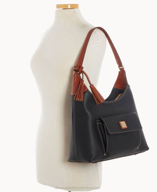 Dooney & Bourke småsten korn hobo JV0J3601 poser sort