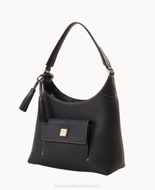 Dooney & Bourke småsten korn lille hobo JV0J3654 poser sort