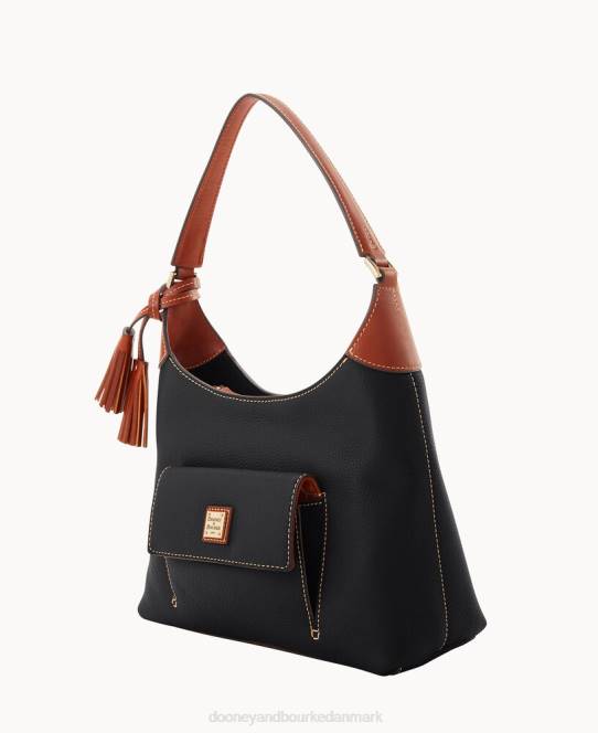 Dooney & Bourke småsten korn lille hobo JV0J3655 poser sort