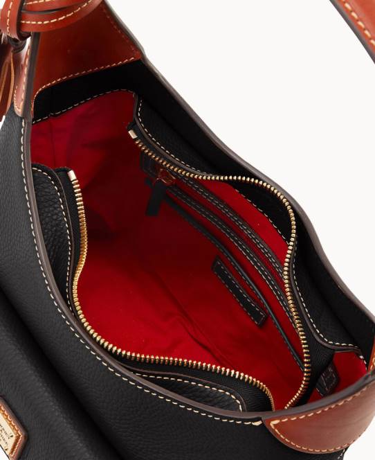 Dooney & Bourke småsten korn lille hobo JV0J3655 poser sort
