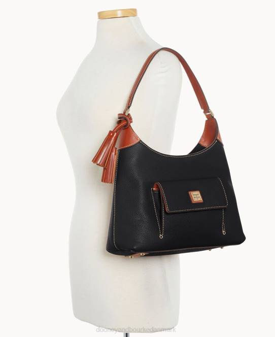 Dooney & Bourke småsten korn lille hobo JV0J3655 poser sort
