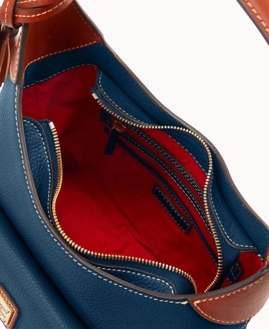 Dooney & Bourke småsten korn lille hobo JV0J3658 poser midnatsblå