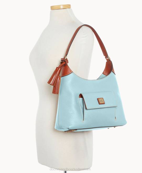 Dooney & Bourke småsten korn lille hobo JV0J3659 poser svag blå