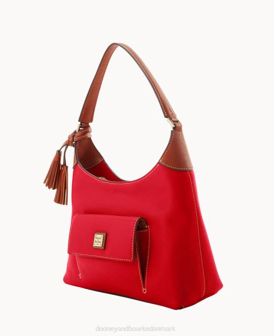 Dooney & Bourke småsten korn lille hobo JV0J3660 poser rød