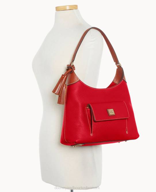 Dooney & Bourke småsten korn lille hobo JV0J3660 poser rød