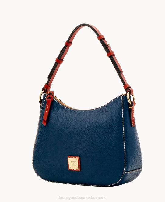 Dooney & Bourke småsten korn lille kiley hobo JV0J3643 poser midnatsblå