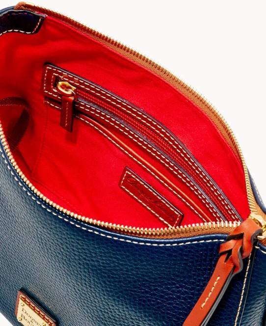Dooney & Bourke småsten korn lille kiley hobo JV0J3643 poser midnatsblå