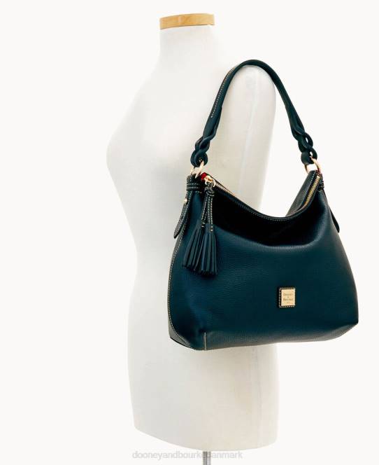 Dooney & Bourke småsten korn twist strop hobo JV0J3120 poser sort