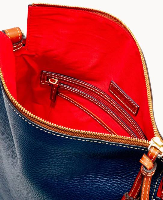 Dooney & Bourke småsten korn twist strop hobo JV0J3122 poser midnatsblå