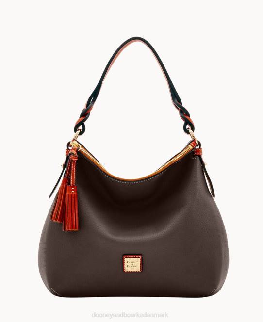 Dooney & Bourke småsten korn twist strop hobo JV0J3123 poser brun tmoro