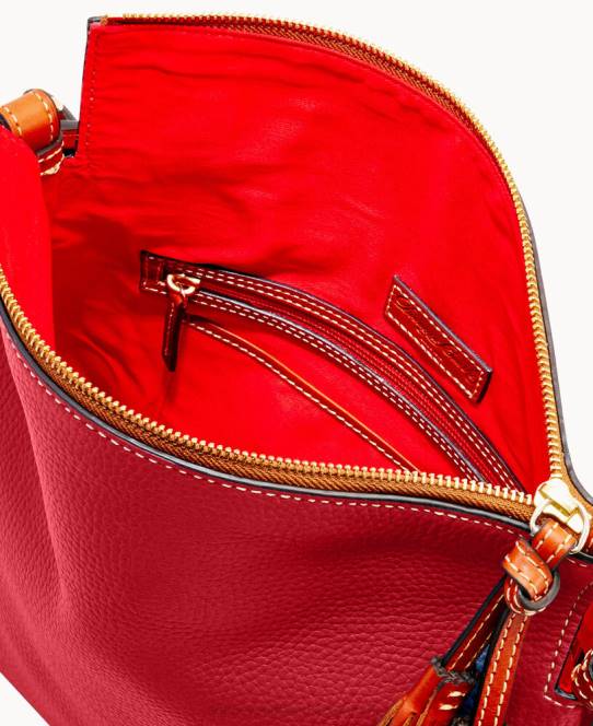 Dooney & Bourke småsten korn twist strop hobo JV0J3125 poser rød