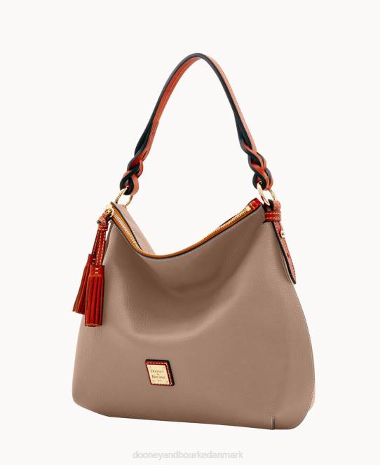 Dooney & Bourke småsten korn twist strop hobo JV0J3126 poser taupe