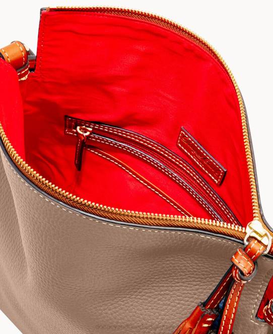 Dooney & Bourke småsten korn twist strop hobo JV0J3126 poser taupe