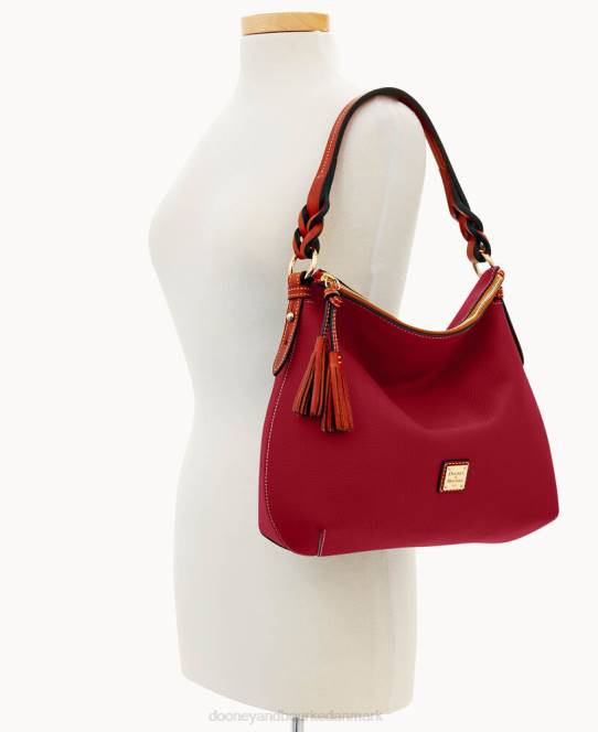 Dooney & Bourke småsten korn twist strop hobo JV0J3127 poser vin
