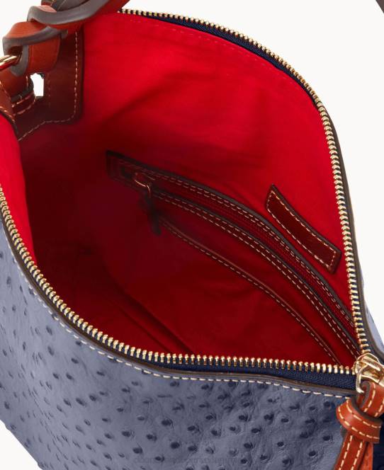 Dooney & Bourke struds snoet strop hobo JV0J2928 poser stål blå
