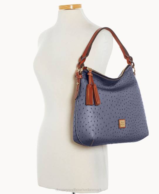 Dooney & Bourke struds snoet strop hobo JV0J2928 poser stål blå
