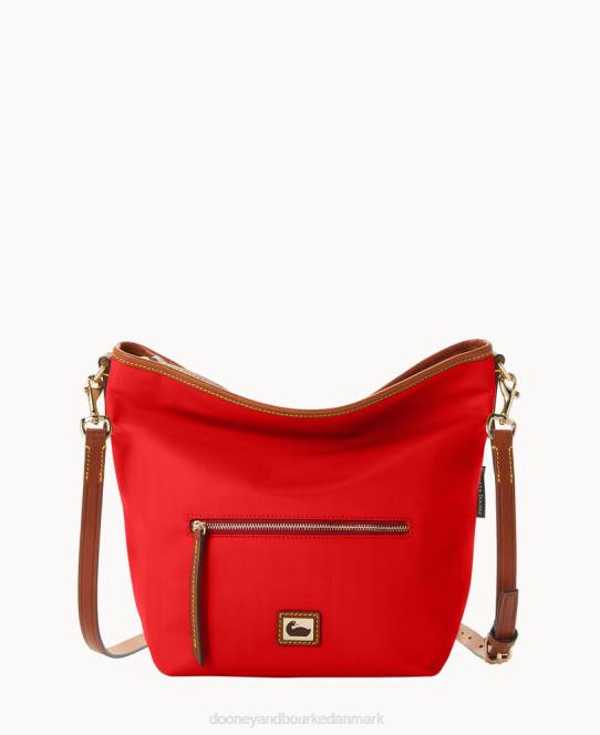 Dooney & Bourke wayfarer lille hobo crossbody JV0J2039 poser rød