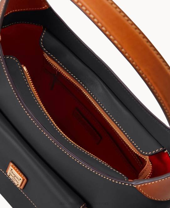 Dooney & Bourke wexford læder lille hobo JV0J3752 poser sort