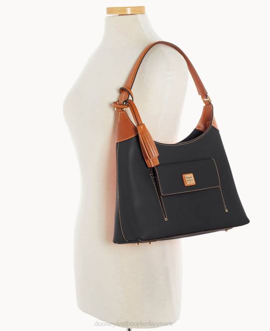 Dooney & Bourke wexford læder lille hobo JV0J3752 poser sort
