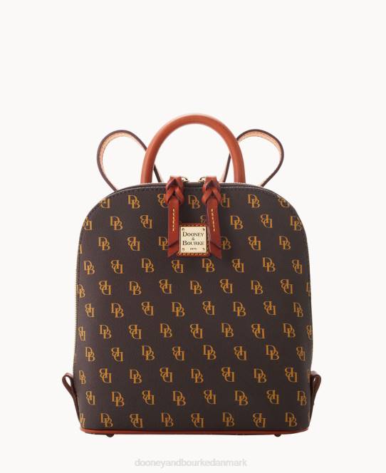 Dooney & Bourke Gretta lille rygsæk med lynlås JV0J3962 poser brun tmoro