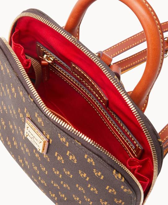 Dooney & Bourke Gretta lille rygsæk med lynlås JV0J3962 poser brun tmoro