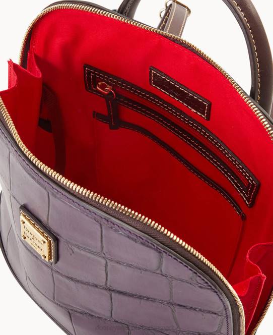 Dooney & Bourke denison zip pod rygsæk JV0J3969 poser blomme vin
