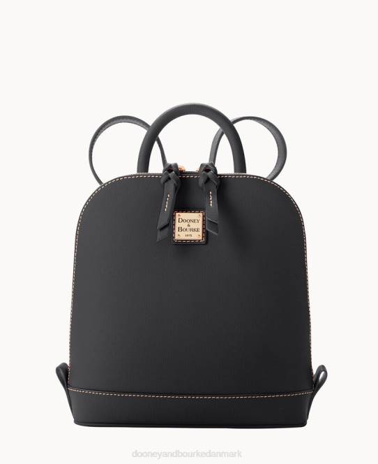 Dooney & Bourke saffiano lille rygsæk med lynlås JV0J3922 poser sort