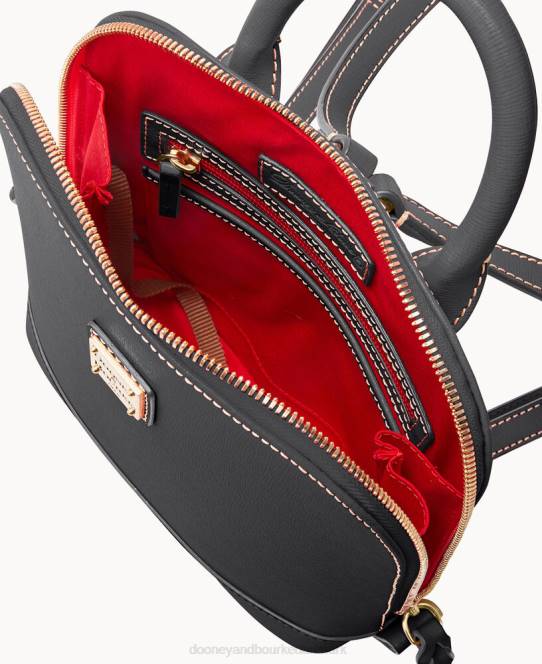 Dooney & Bourke saffiano lille rygsæk med lynlås JV0J3922 poser sort