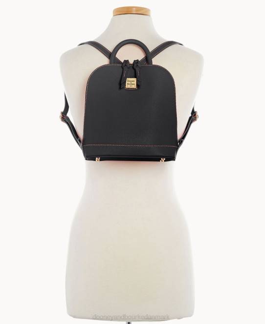 Dooney & Bourke saffiano lille rygsæk med lynlås JV0J3922 poser sort
