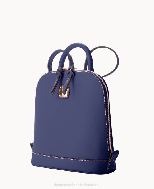 Dooney & Bourke saffiano lille rygsæk med lynlås JV0J3926 poser marine