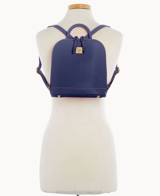 Dooney & Bourke saffiano lille rygsæk med lynlås JV0J3926 poser marine