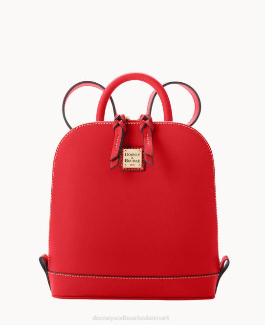 Dooney & Bourke saffiano lille rygsæk med lynlås JV0J3929 poser tomat