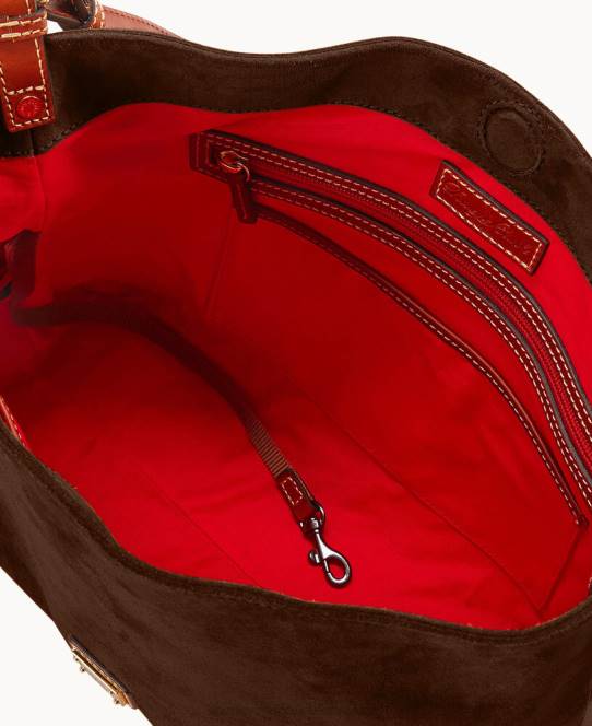 Dooney & Bourke ruskind stor sæk JV0J3129 poser brun tmoro