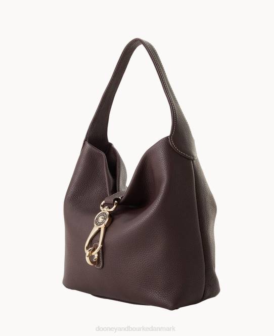 Dooney & Bourke småstens korn lille logo låsesæk JV0J2868 poser brun tmoro