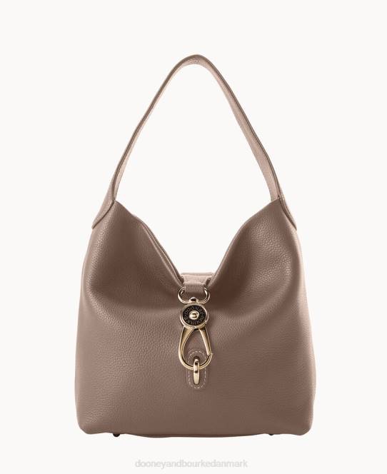 Dooney & Bourke småstens korn lille logo låsesæk JV0J2874 poser taupe