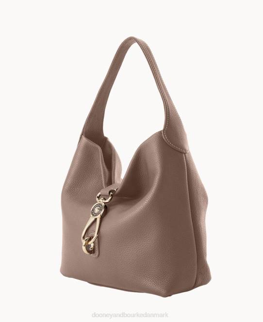 Dooney & Bourke småstens korn lille logo låsesæk JV0J2874 poser taupe