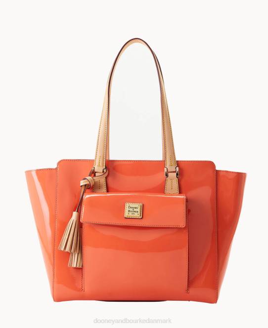 Dooney & Bourke patent øst vest shopper JV0J1327 poser koral