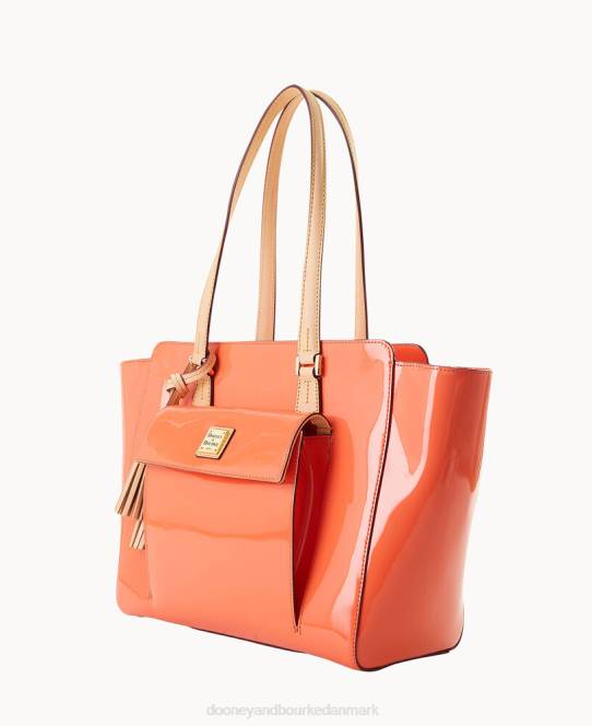 Dooney & Bourke patent øst vest shopper JV0J1327 poser koral