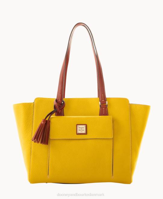 Dooney & Bourke småsten korn øst vest shopper JV0J1340 poser sennep