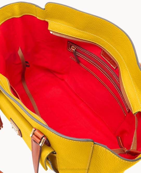 Dooney & Bourke småsten korn øst vest shopper JV0J1340 poser sennep