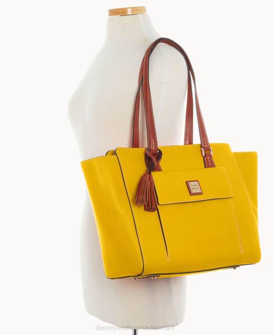 Dooney & Bourke småsten korn øst vest shopper JV0J1340 poser sennep