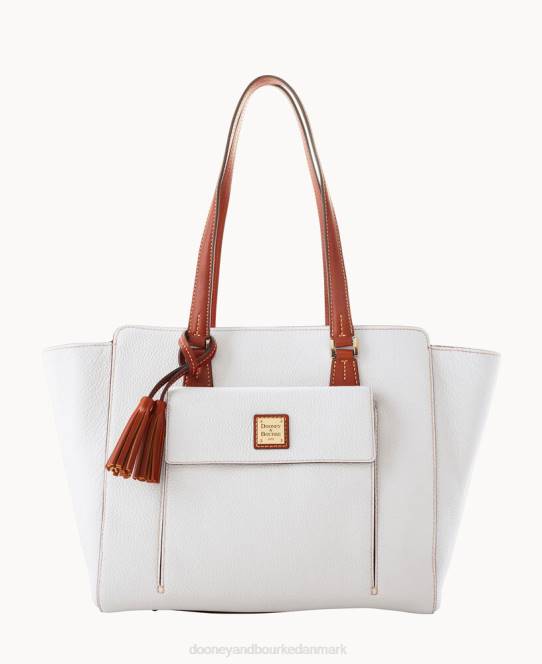 Dooney & Bourke småsten korn øst vest shopper JV0J1341 poser hvid