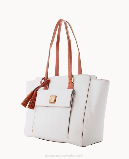 Dooney & Bourke småsten korn øst vest shopper JV0J1341 poser hvid