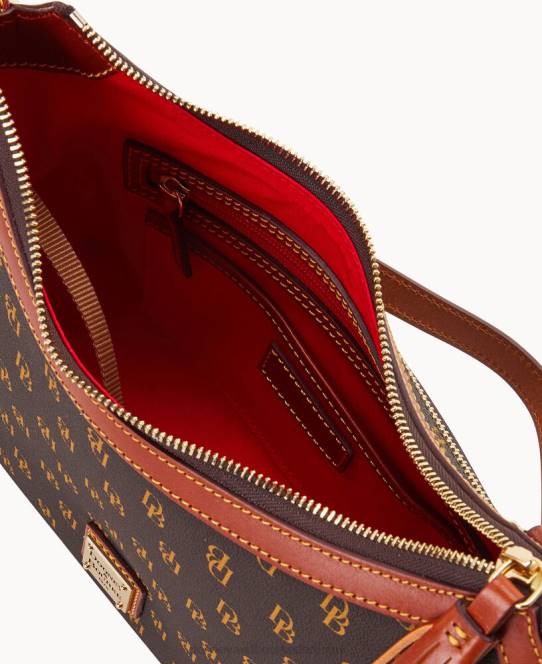 Dooney & Bourke Gretta stor skuldertaske JV0J3873 poser brun tmoro