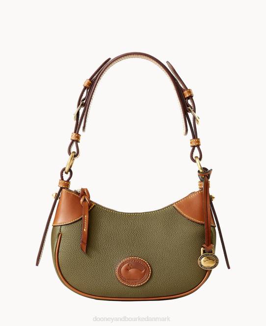 Dooney & Bourke alt vejr læder 3.0 demi skulder 22 JV0J3520 poser grøn