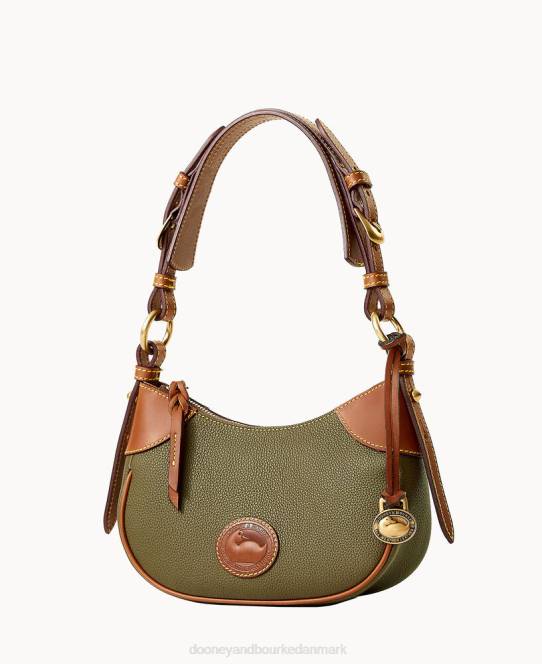 Dooney & Bourke alt vejr læder 3.0 demi skulder 22 JV0J3520 poser grøn