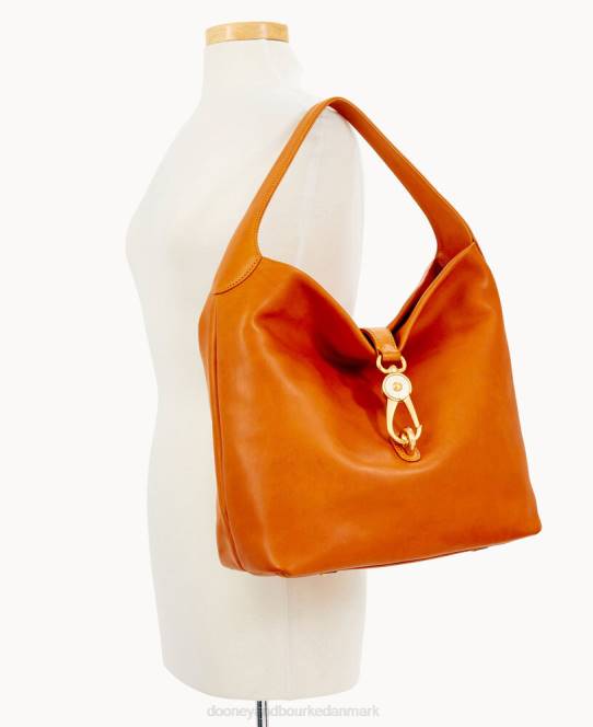 Dooney & Bourke florentinsk skuldertaske med logolås JV0J2977 poser naturlig