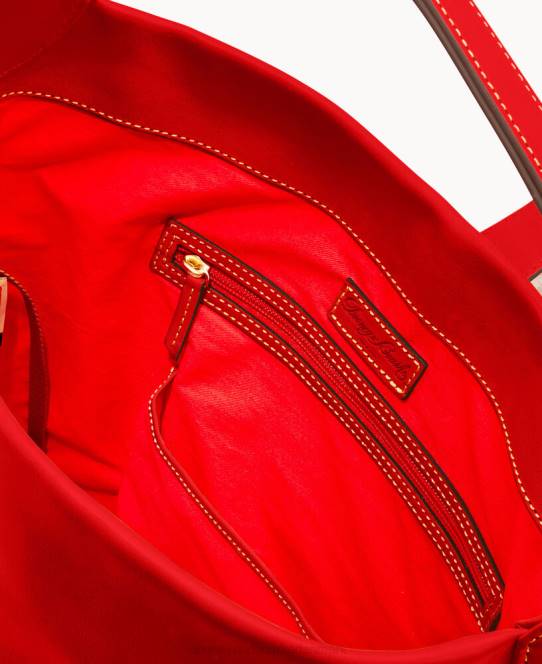 Dooney & Bourke florentinsk skuldertaske med logolås JV0J2978 poser rød